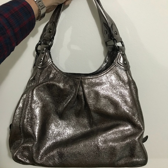 Ladies Metallic Hobo Style Coach Bag - Picture 2 of 8